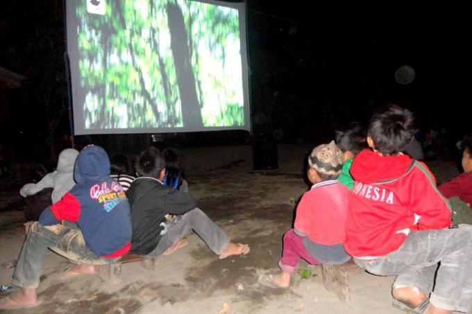 ProFauna Activists Campaigning for Forest and Wildlife Protection by the Semeru