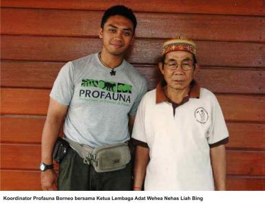 Profauna Borneo dan kepala adat Wehea Nehas Liang Bing